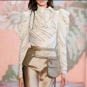 🎉Host Pick🎉 ZIMMERMANN Beige Unbridled Chevron Panel Top Sz Zimmermann 2